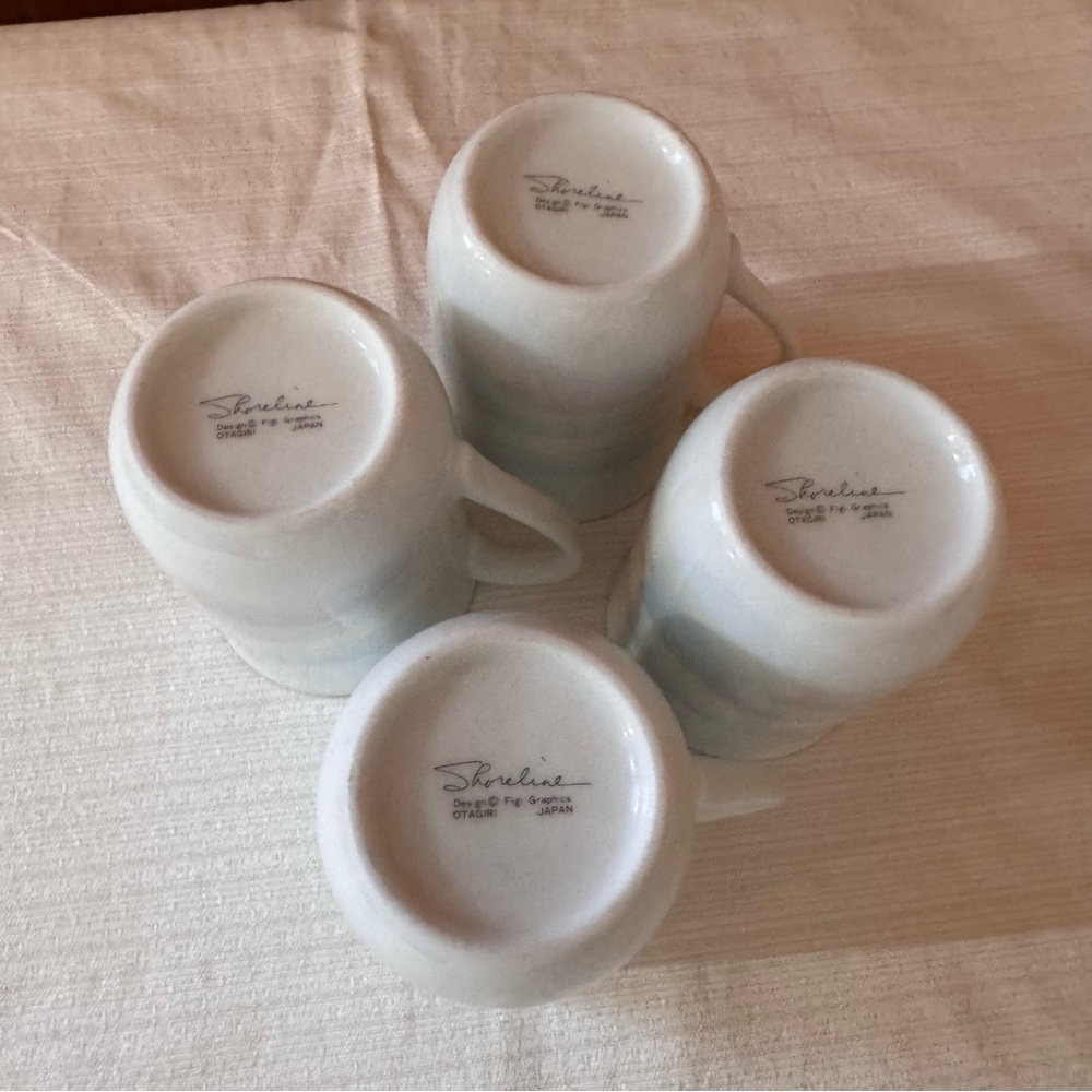 Otagiri Nautical Shell Mug Set - Blue and Cream - Picture 8 of 11